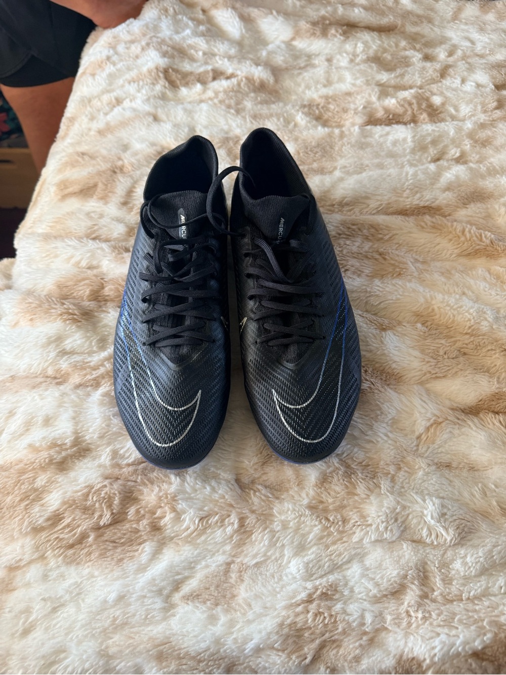 Nike Black and Blue Men's Mercurial Air Zooms Soccer Cleats